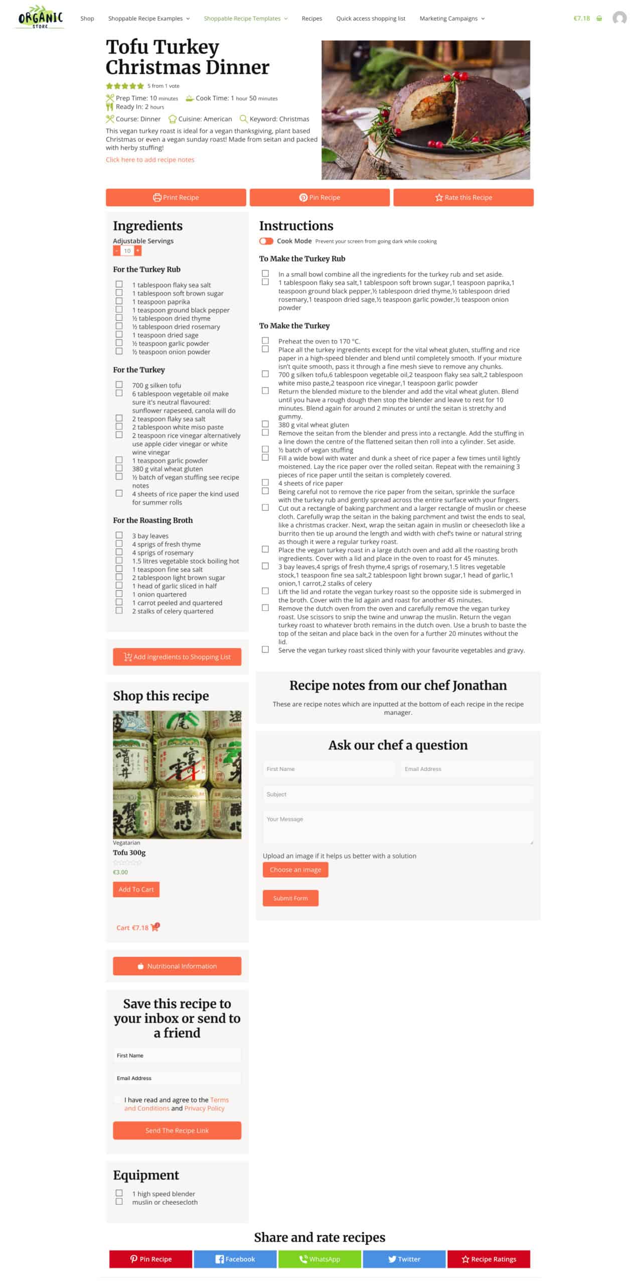2 column header Elementor shoppable recipe website template 2 column header Elementor shoppable recipe website template